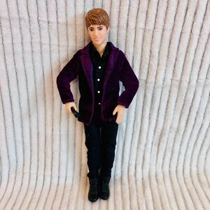 Vintage Singing Justin Bieber Doll Rare Purple Jacket